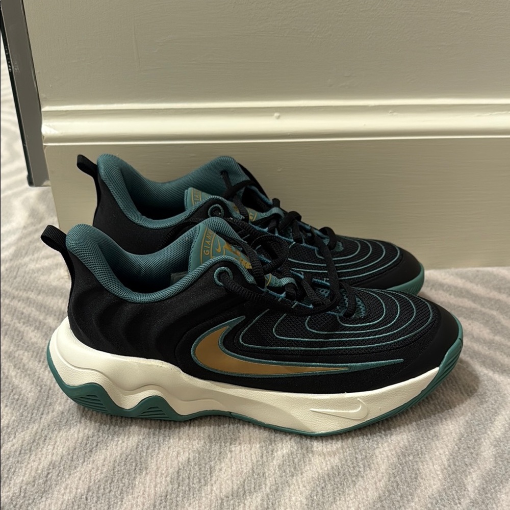 Nike Giannis by Nike Black and Teal Sneakers